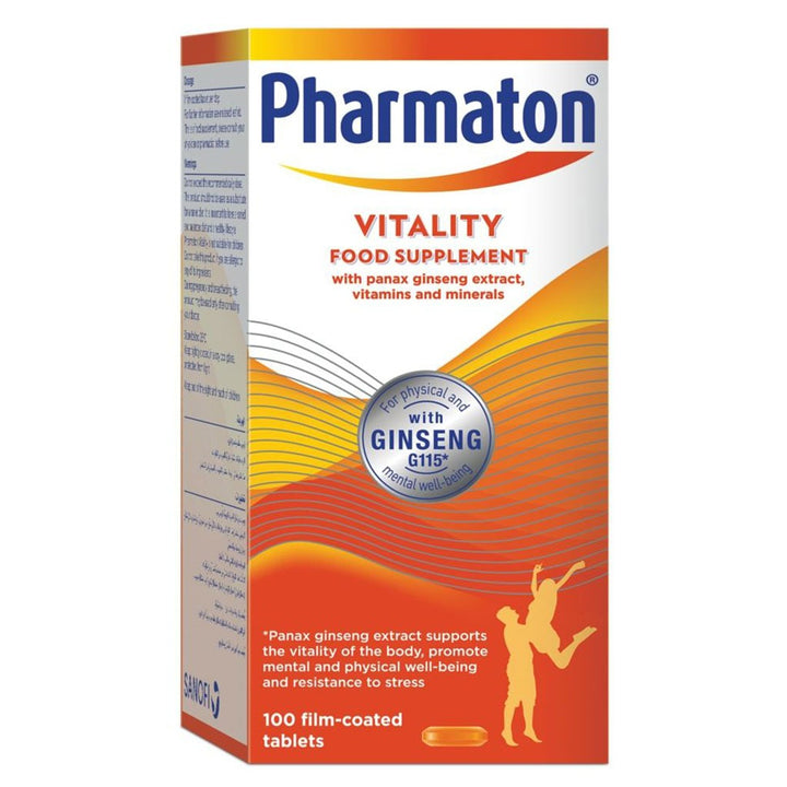 Pharmaton Vitality Multivitamins & Minerals Supplement Capsules with Ginseng, Pack of 100's - Easy Pharmacy LLC