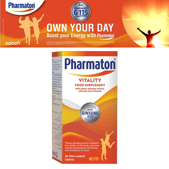 Pharmaton Vitality Multivitamins & Minerals Supplement Capsules with Ginseng, Pack of 100's - Easy Pharmacy LLC