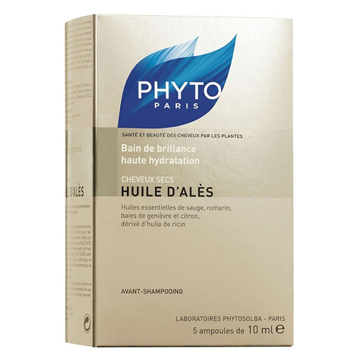 Phyto Huile D'ales Intense Hydrating Treatment 10ml Ampoules For Dry, Brittle & Damaged Hair, Pack of 5's - Easy Pharmacy LLC