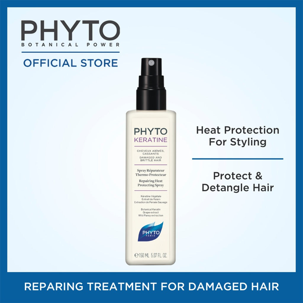 Phyto Phytokeratine Repairing Heat Protecting Leave-In Hair Spray For Damaged And Brittle Hair 150ml - Easy Pharmacy LLC