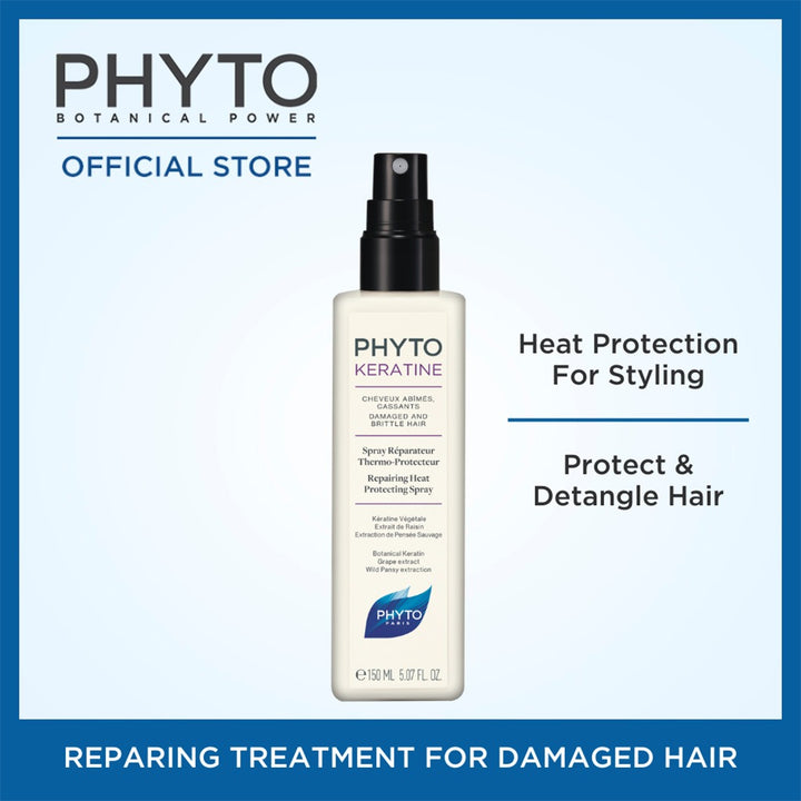 Phyto Phytokeratine Repairing Heat Protecting Leave-In Hair Spray For Damaged And Brittle Hair 150ml - Easy Pharmacy LLC