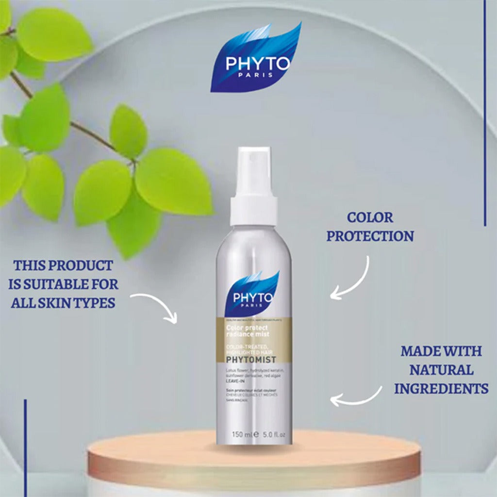 Phyto Phytomist Color Protect Radiance Mist, Hydrating Leave-In Hair Conditioner For Colour Treated Hair 150ml - Easy Pharmacy LLC