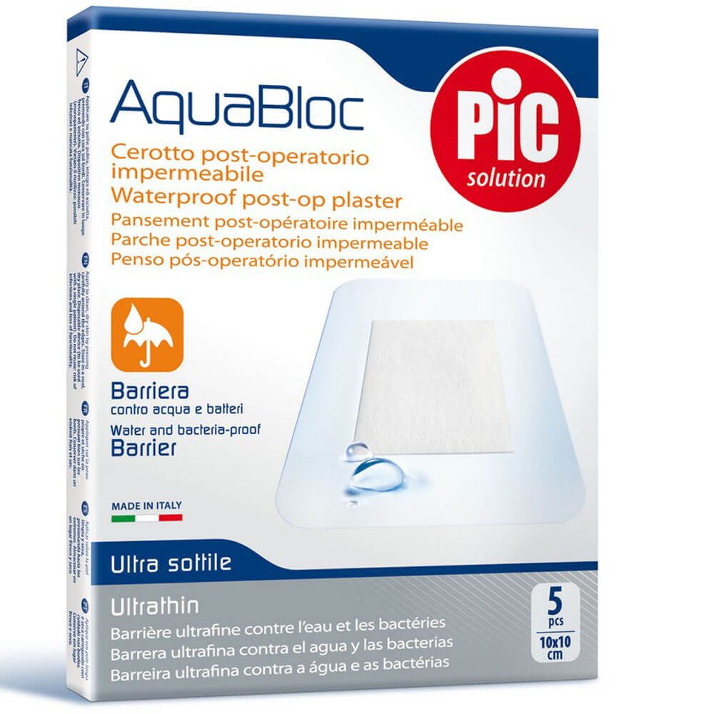 Pic Aquabloc Waterproof Post-Op Plasters 10 x 10 cm 5's - Easy Pharmacy LLC