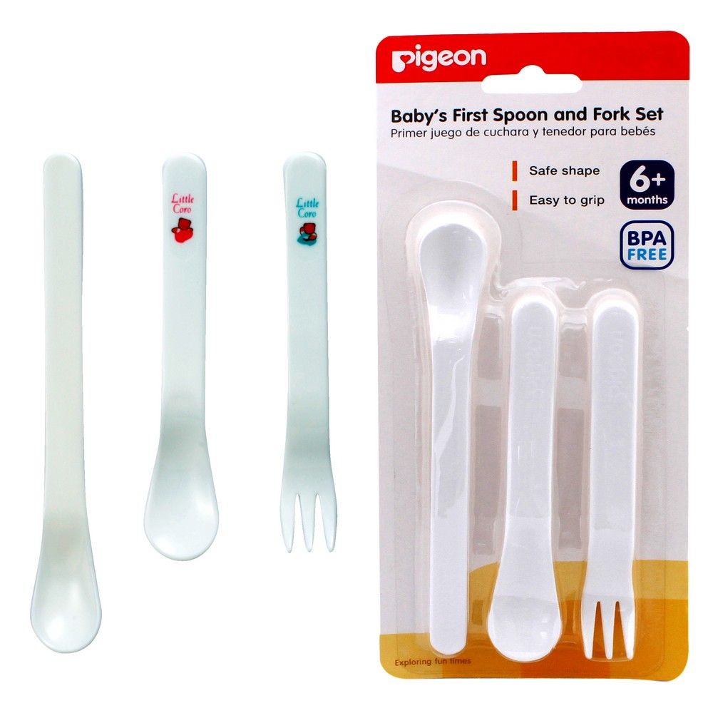 Pigeon Baby's First Spoon and Fork Set 03310 - Easy Pharmacy LLC