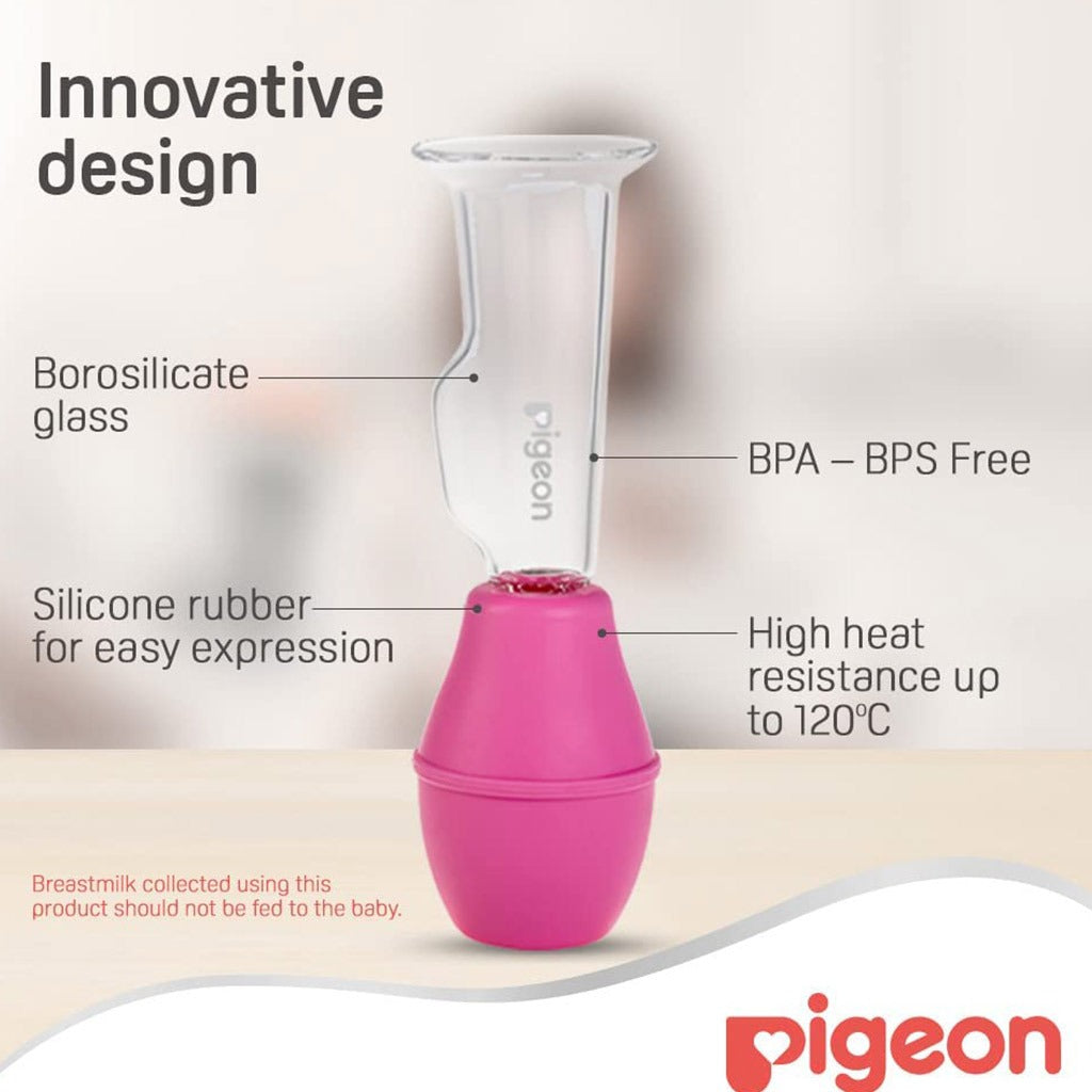 Pigeon Breast Care Pump With Glass Shield - Pink - Easy Pharmacy LLC