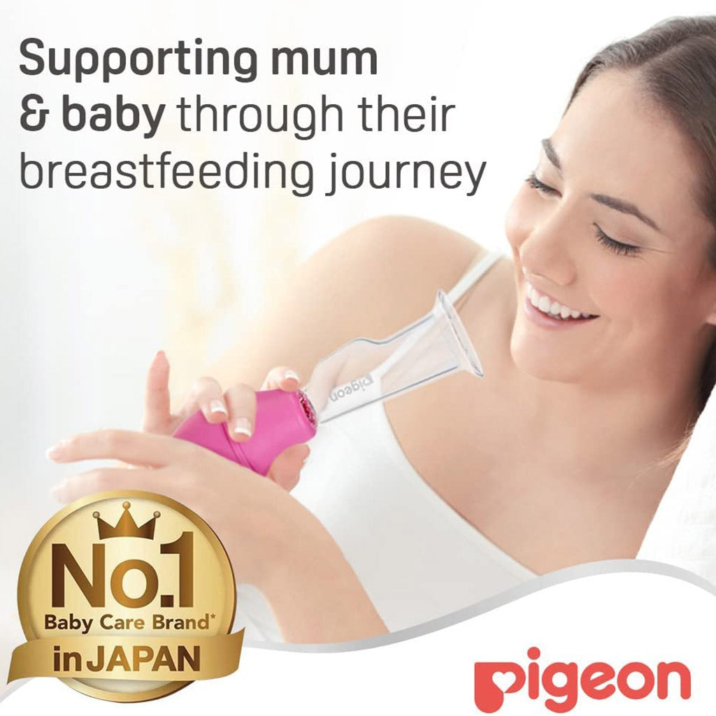 Pigeon Breast Care Pump With Glass Shield - Pink - Easy Pharmacy LLC