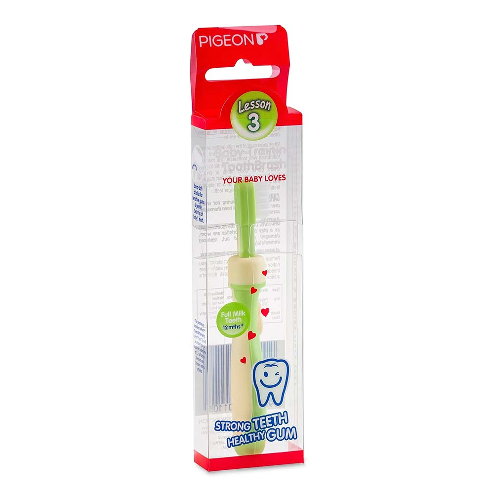 Pigeon Lesson 3 Green Training Toothbrush 1's - Easy Pharmacy LLC