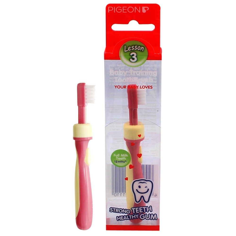 Pigeon Lesson 3 Training Tooth Brush Pink 10111 - Easy Pharmacy LLC