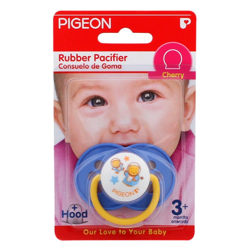 Pigeon Rubber Pacifier Cherry Flower Blue 13853 - Easy Pharmacy LLC