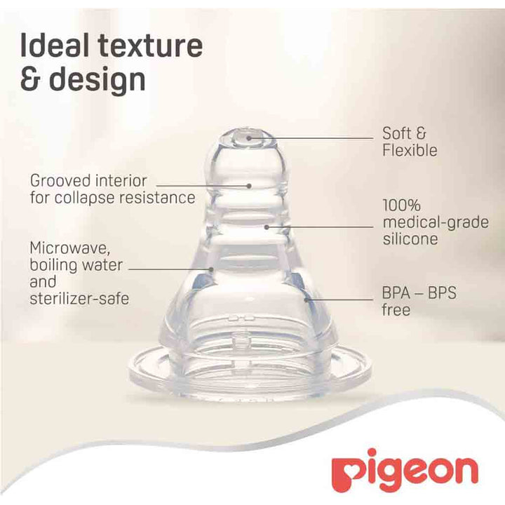 Pigeon S-Type Peristaltic Nipple, Large, Pack of 2's - Easy Pharmacy LLC