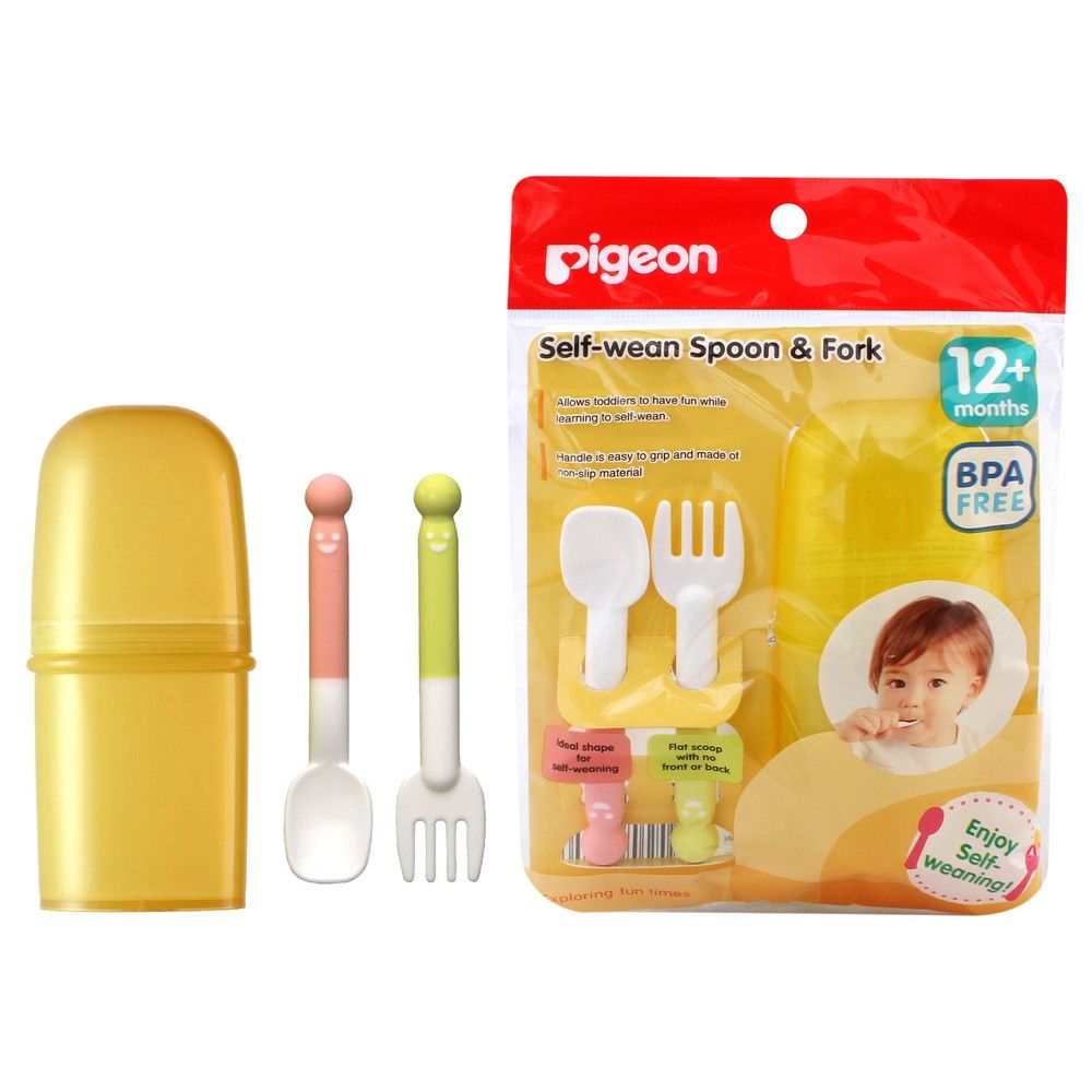 Pigeon Self-wean Spoon & Fork 04580 - Easy Pharmacy LLC