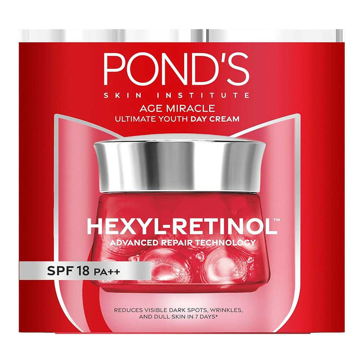 Pond's Age Miracle Ultimate Youth Day Cream SPF18 & PA++ With Hexyl Retinol 50g - Easy Pharmacy LLC