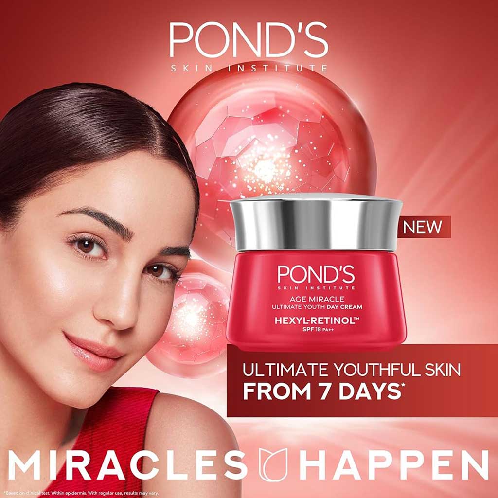 Pond's Age Miracle Ultimate Youth Day Cream SPF18 & PA++ With Hexyl Retinol 50g - Easy Pharmacy LLC