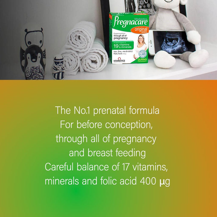 Vitabiotics Pregnacare Original Pregnancy Supplement Tablets With Folic Acid & Iron, Pack of 30's - Easy Pharmacy LLC