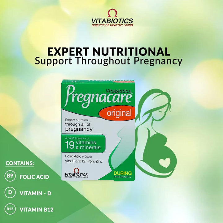 Vitabiotics Pregnacare Original Pregnancy Supplement Tablets With Folic Acid & Iron, Pack of 30's - Easy Pharmacy LLC