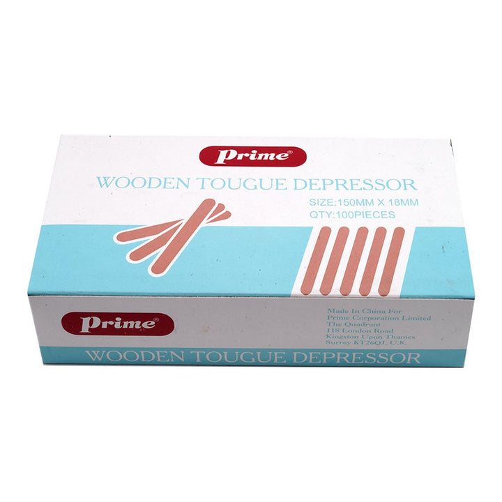 Prime Wooden Tongue Depressor 150 mm x 18 mm 100's - Easy Pharmacy LLC