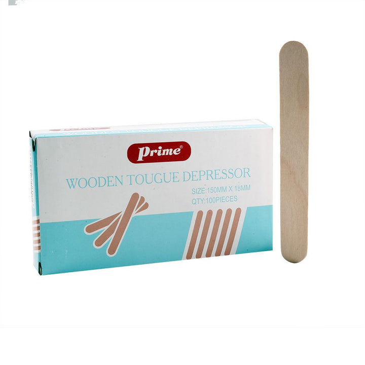 Prime Wooden Tongue Depressor 150 mm x 18 mm 100's - Easy Pharmacy LLC