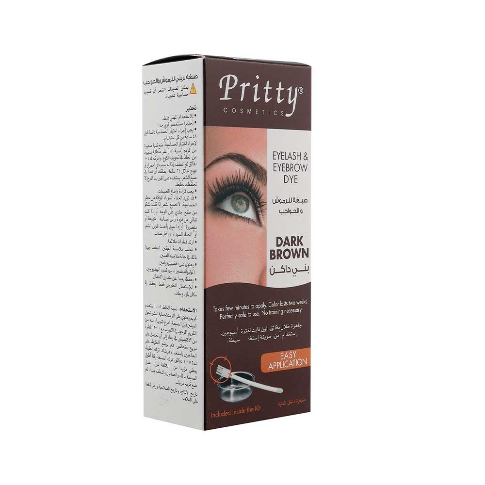 Pritty Eyelash & Eyebrow Dark Brown Dye Kit - Easy Pharmacy LLC
