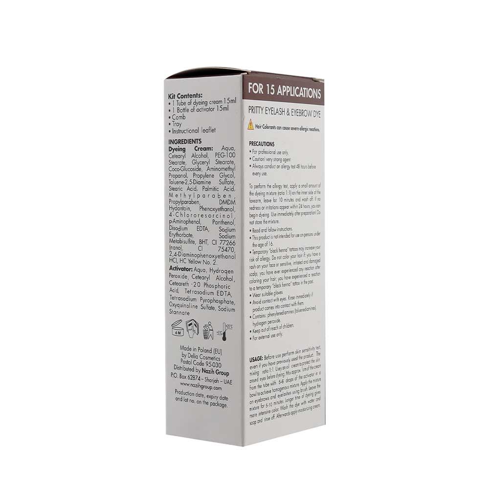 Pritty Eyelash & Eyebrow Dark Brown Dye Kit - Easy Pharmacy LLC