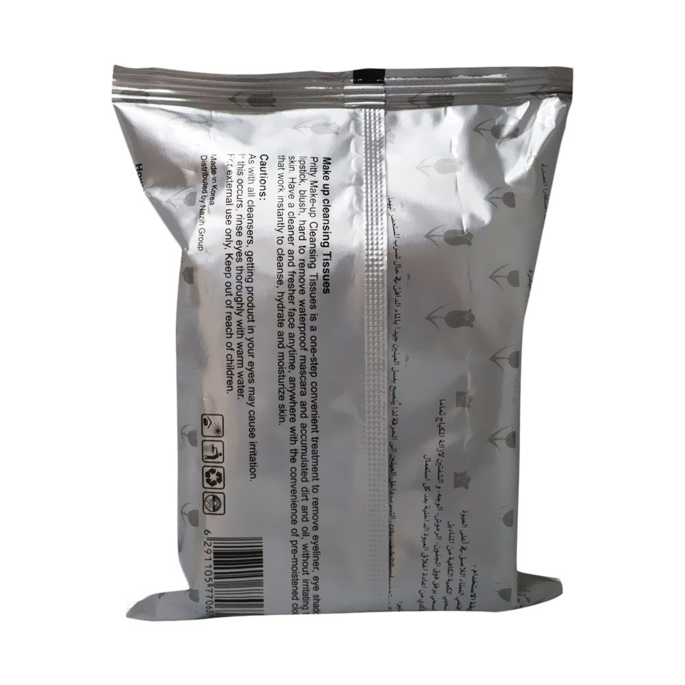 Pritty Make Up Cleansing Tissues Rose Extract 30's 3130053 - Easy Pharmacy LLC