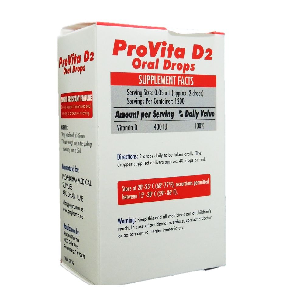 ProVita D2 Oral Drops 2 fl oz, 60 mL - Easy Pharmacy LLC