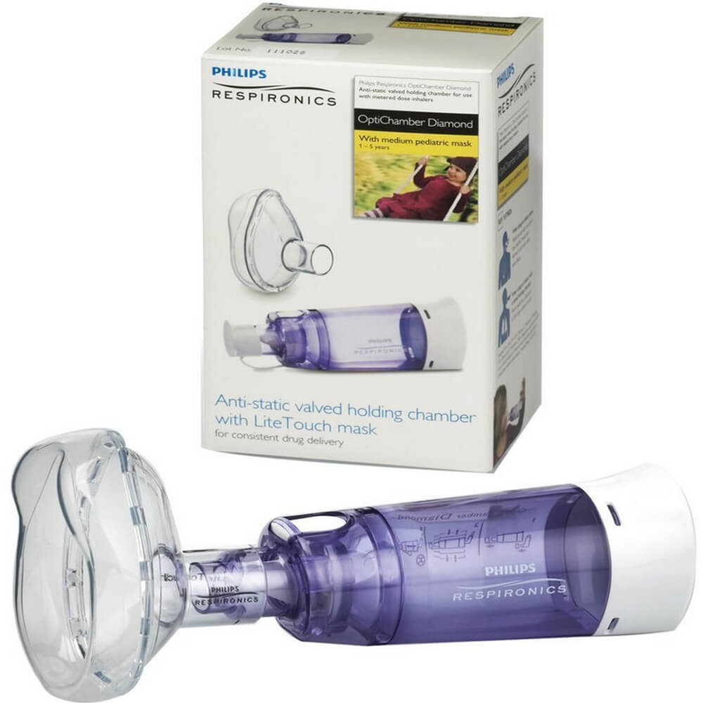 Philips Respironics OptiChamber Dimaond With Mask Small - Easy Pharmacy LLC