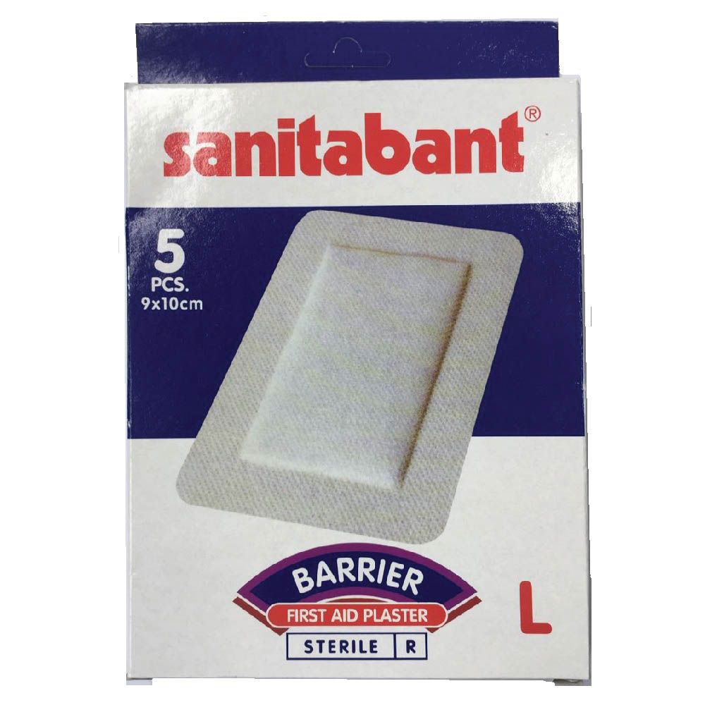 Sanitabant Barrier First Aid Plaster 9 x 10 cm Large 5's - Easy Pharmacy LLC