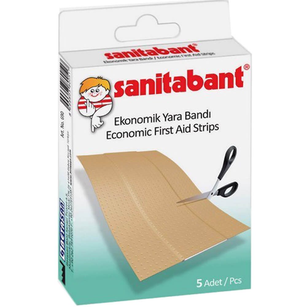 Sanitabant Economic First Aid Plaster 10CM X 6CM 5's - Easy Pharmacy LLC
