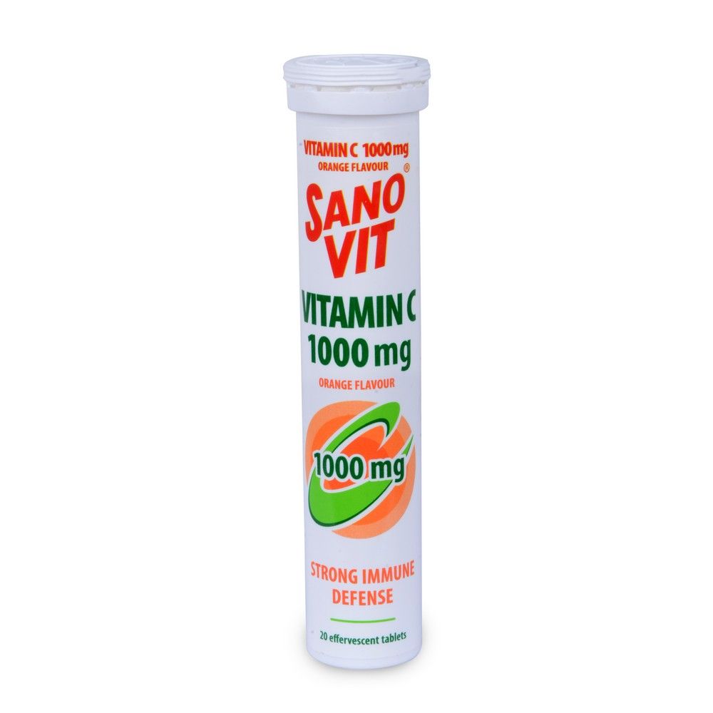 Sanovit Vitamin C 1000 mg Orange Effervenscent Tablets 20's - Easy Pharmacy LLC