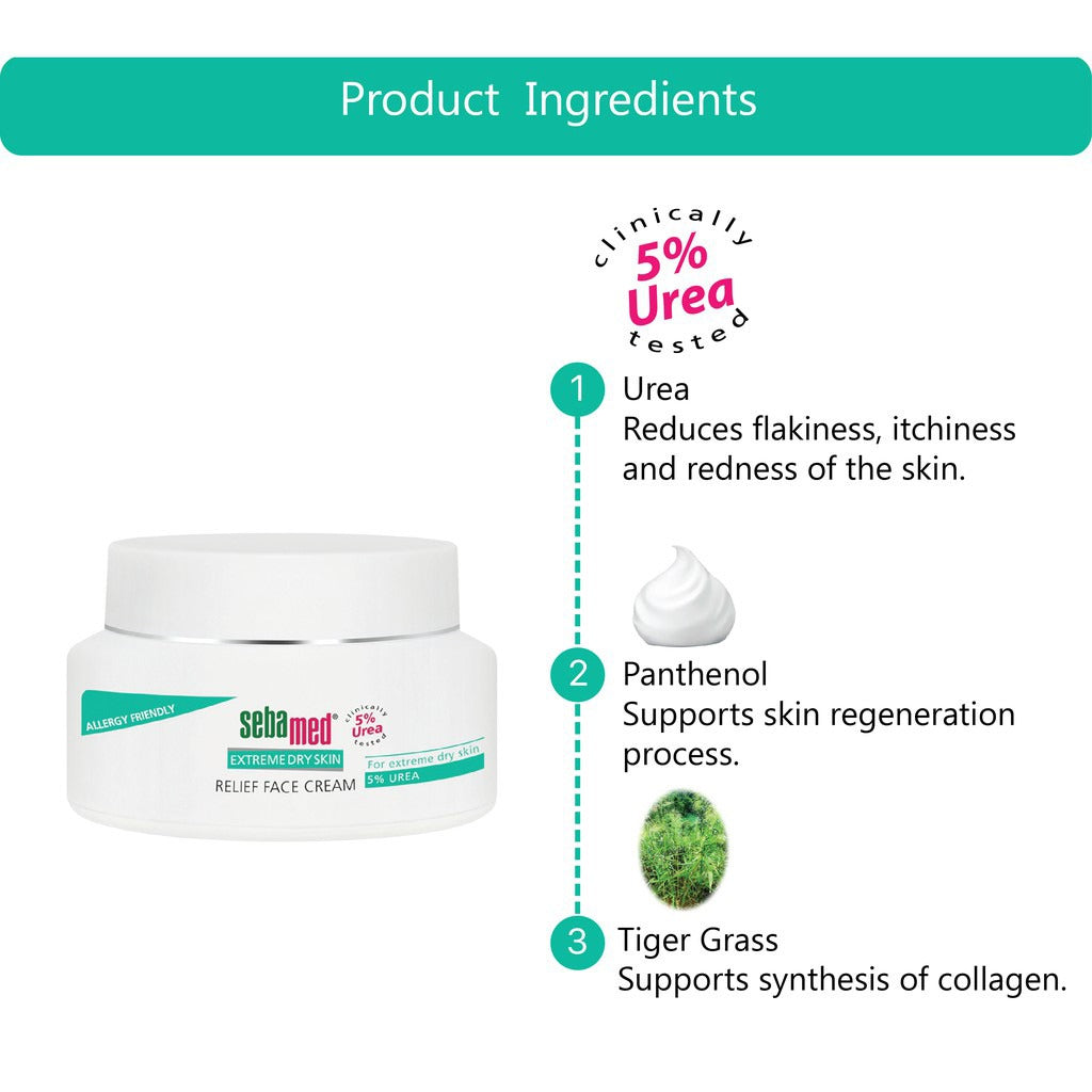 Sebamed 5% Urea Relief Face Cream 50 mL - Easy Pharmacy LLC