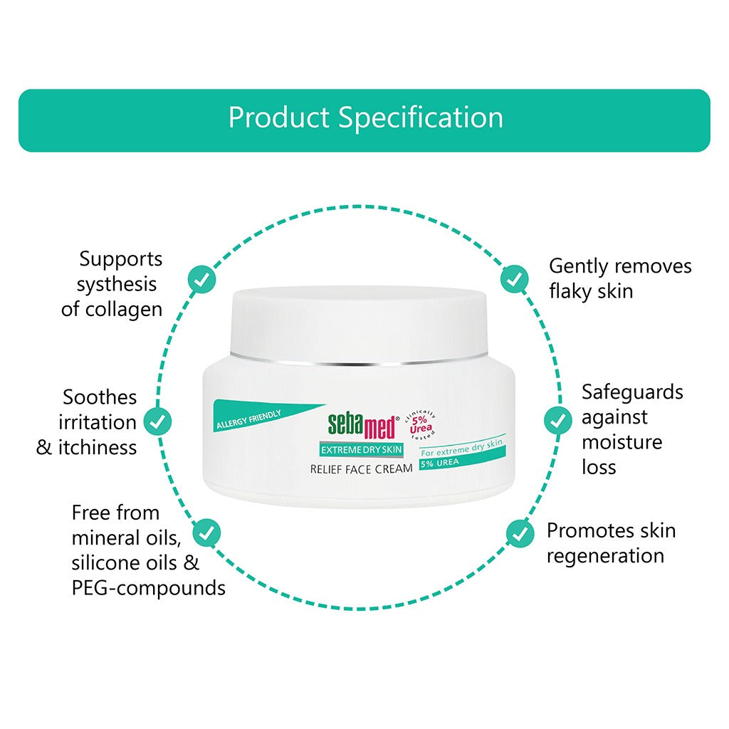 Sebamed 5% Urea Relief Face Cream 50 mL - Easy Pharmacy LLC