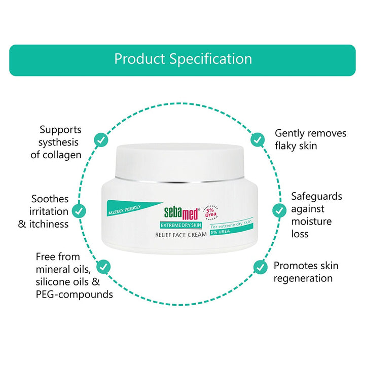 Sebamed 5% Urea Relief Face Cream 50 mL - Easy Pharmacy LLC