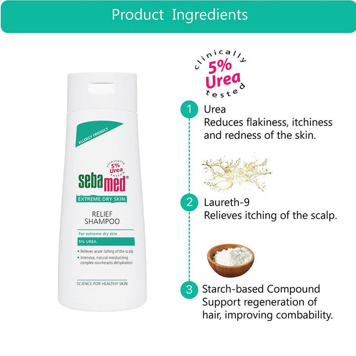 Sebamed 5% Urea Relief Shampoo 200 mL - Easy Pharmacy LLC