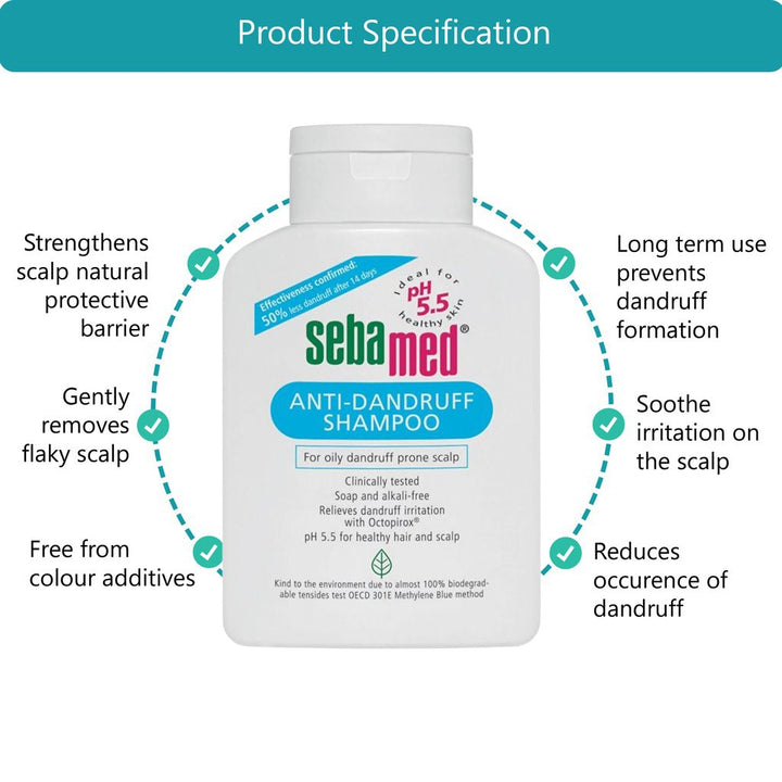 Sebamed Anti-Dandruff Shampoo 200 mL - Easy Pharmacy LLC