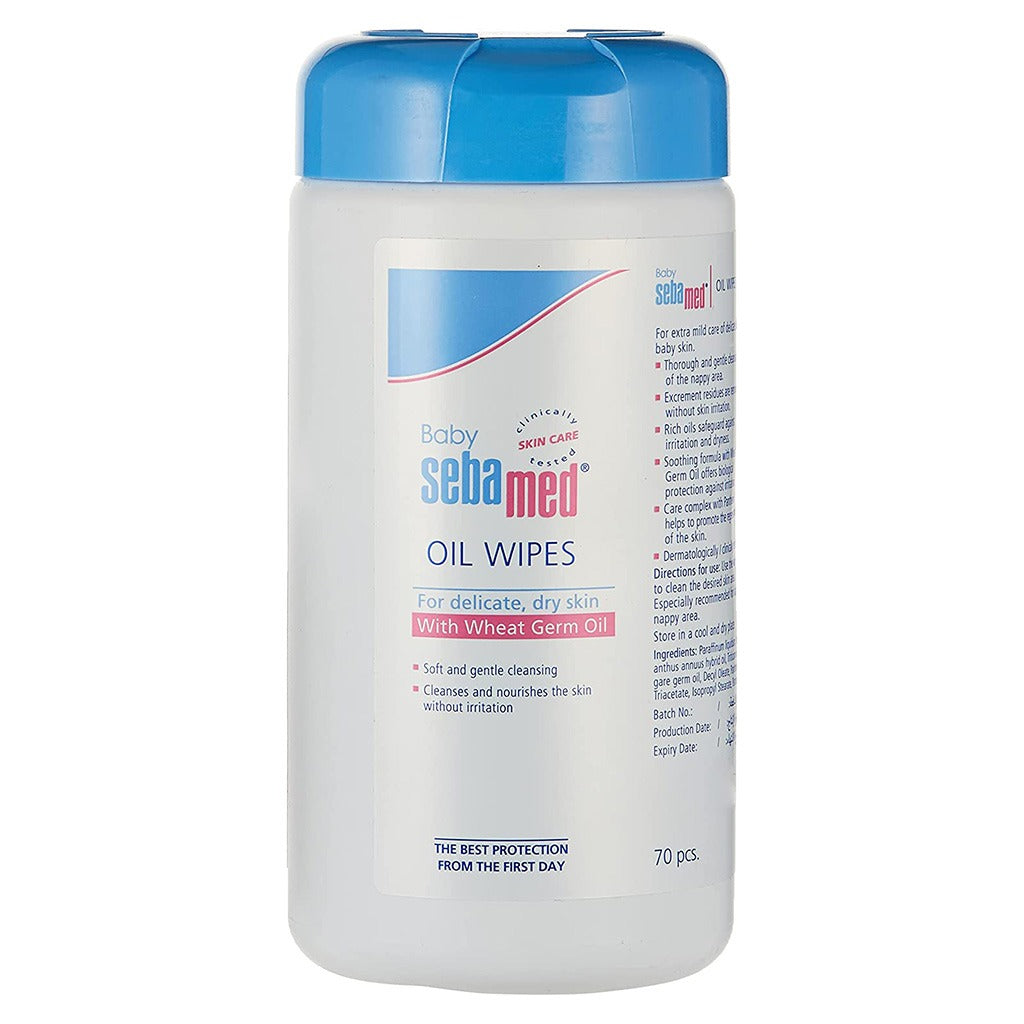 Sebamed Baby Oil Wipes 70's - Easy Pharmacy LLC