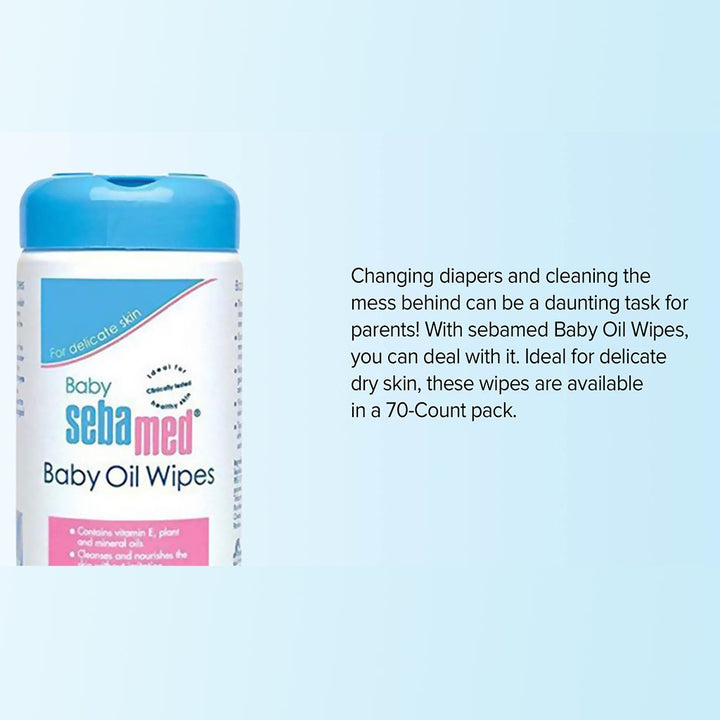 Sebamed Baby Oil Wipes 70's - Easy Pharmacy LLC