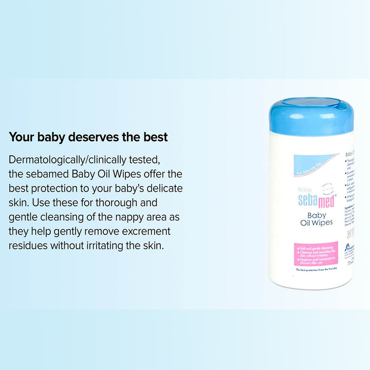 Sebamed Baby Oil Wipes 70's - Easy Pharmacy LLC