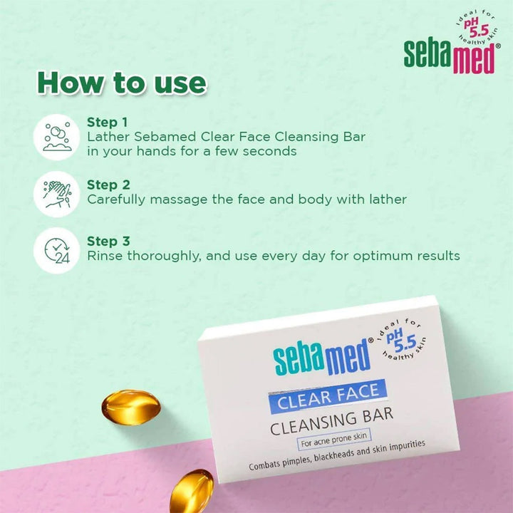 Sebamed Clear Face Cleansing Bar 100 g - Easy Pharmacy LLC