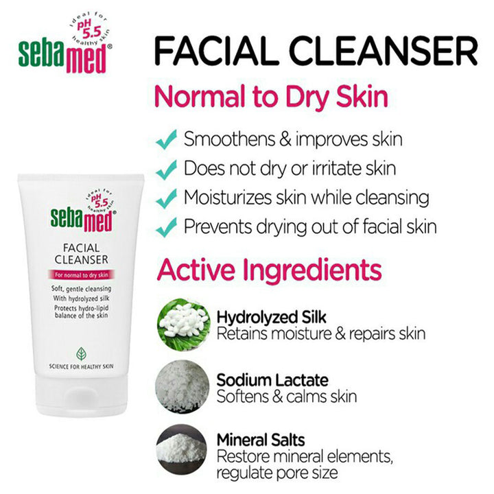 Sebamed Facial Cleanser For Normal To Dry Skin 150ML - Easy Pharmacy LLC