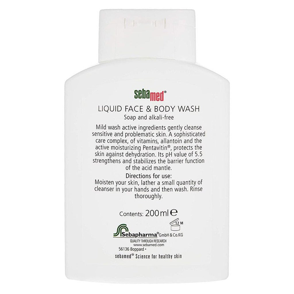 Sebamed Liquid Face & Body Wash 200 mL - Easy Pharmacy LLC
