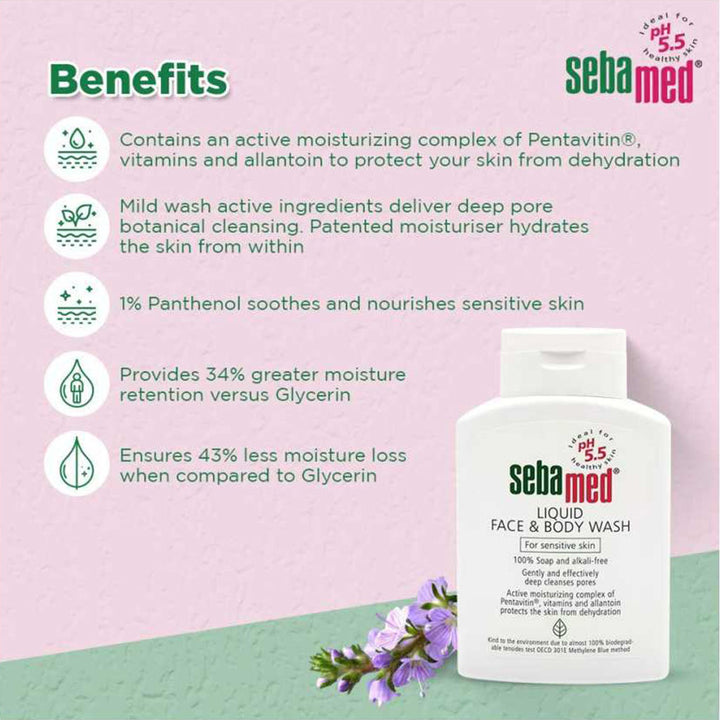 Sebamed Liquid Face & Body Wash 500 mL - Easy Pharmacy LLC