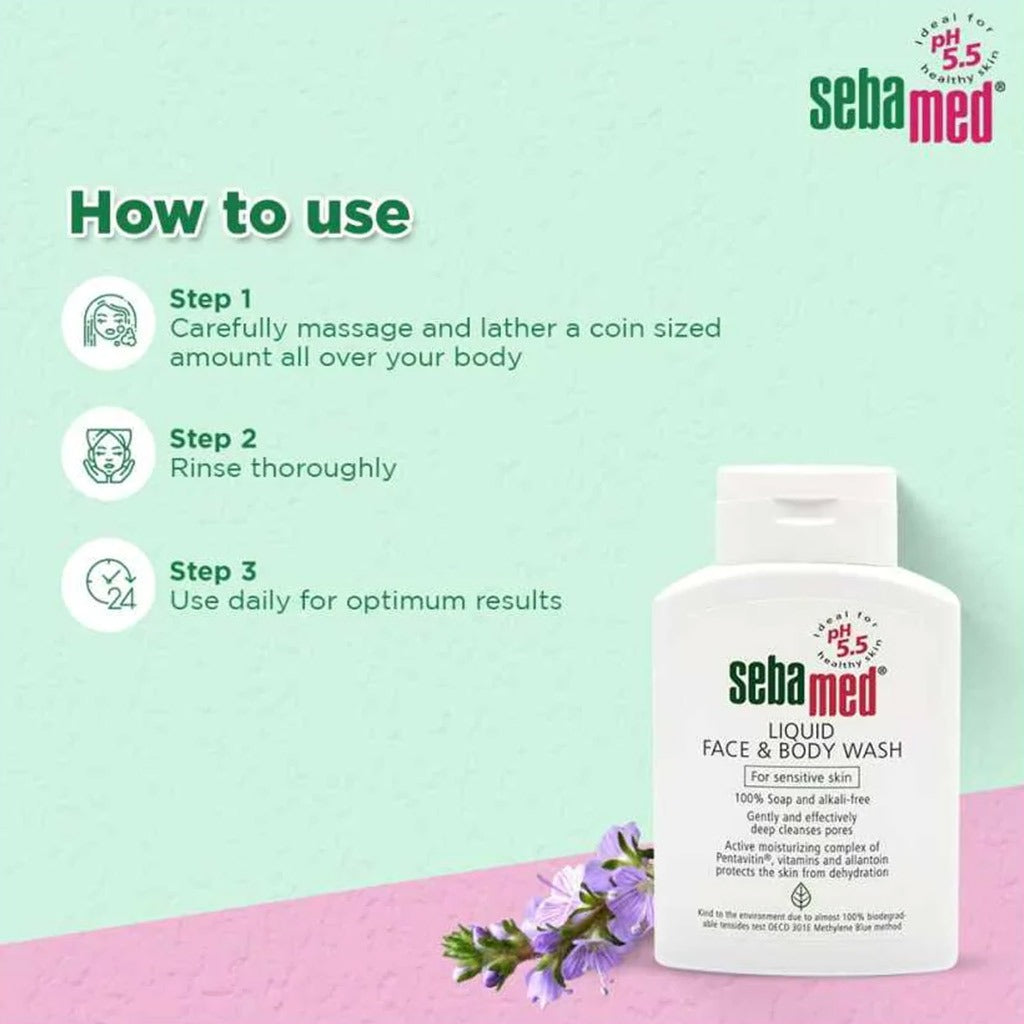 Sebamed Liquid Face & Body Wash 500 mL - Easy Pharmacy LLC