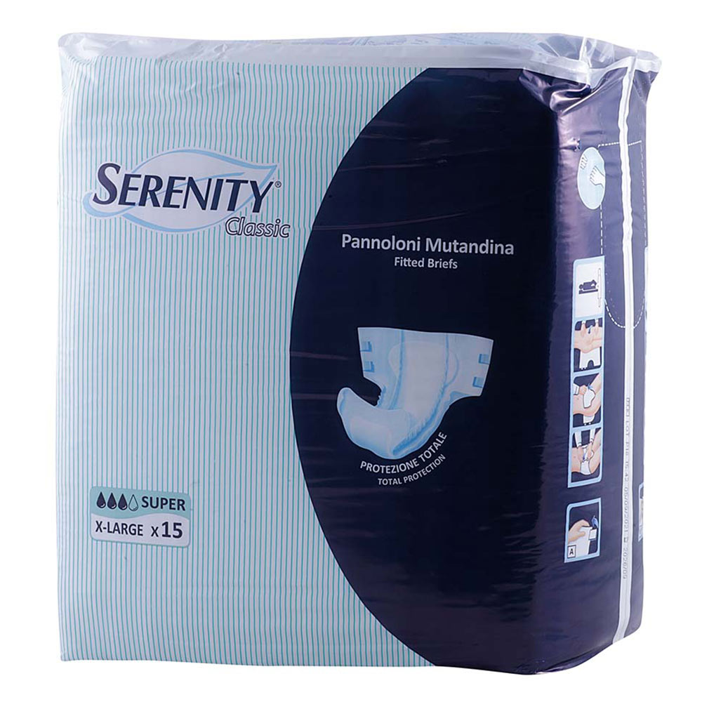 Serenity Classic Super Adult Diapers XL 15's - Easy Pharmacy LLC