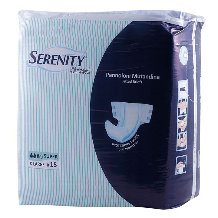 Serenity Classic Super Adult Diapers XL 15's - Easy Pharmacy LLC