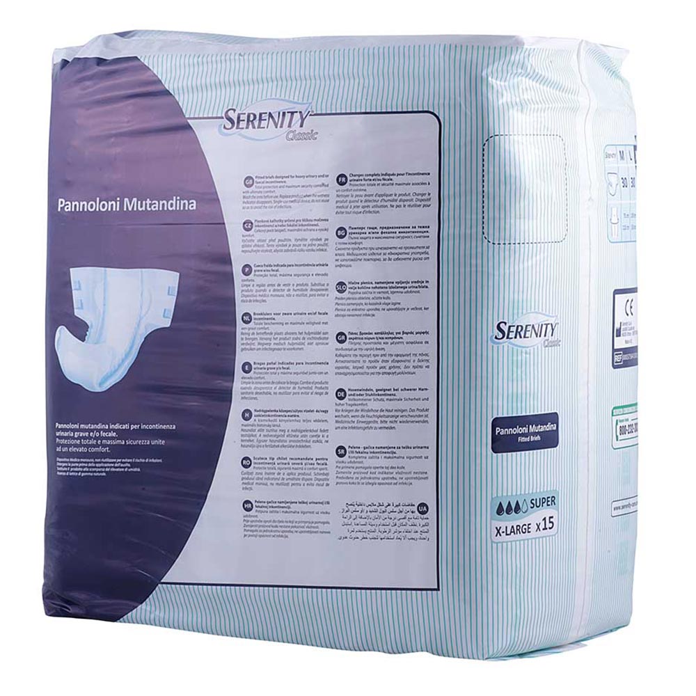 Serenity Classic Super Adult Diapers XL 15's - Easy Pharmacy LLC