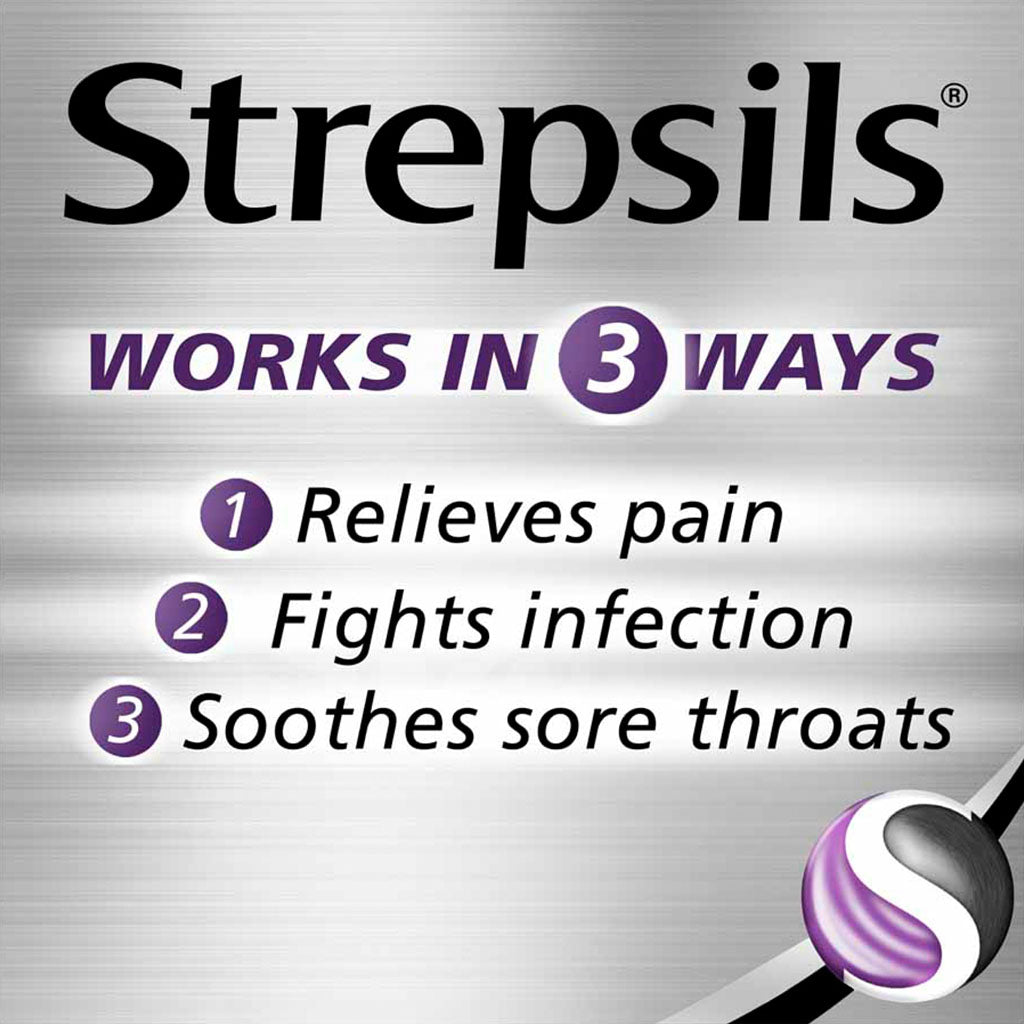 Strepsils Extra Blackcurrant Lozenges 24's - Easy Pharmacy LLC