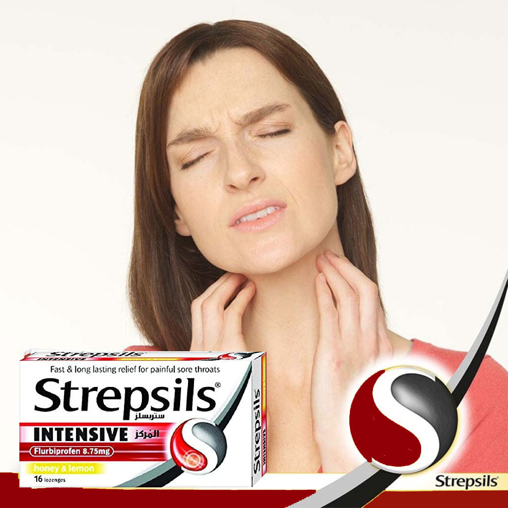 Strepsils Intensive Honey & Lemon Lozenges 16's - Easy Pharmacy LLC