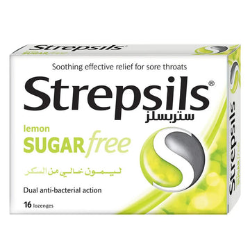 Strepsils Lemon Sugar Free Lozenges 16's