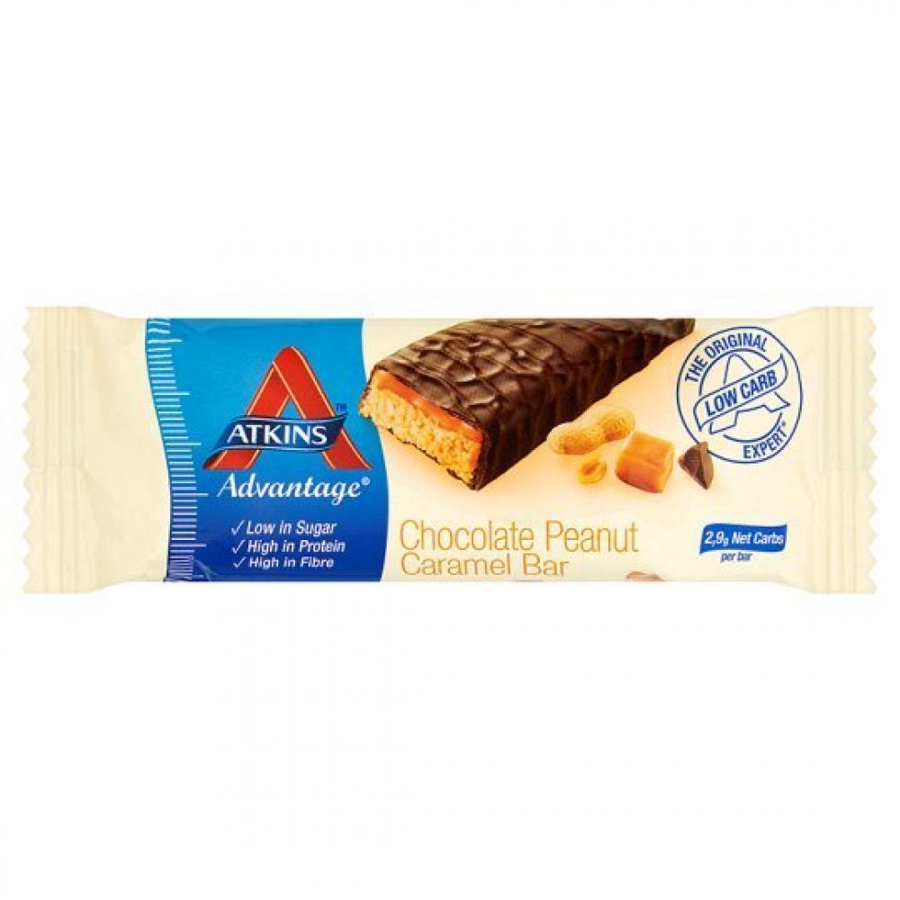 Atkins Advantage Chocolate Peanut Carmel Bar 60 g 1's - Easy Pharmacy LLC