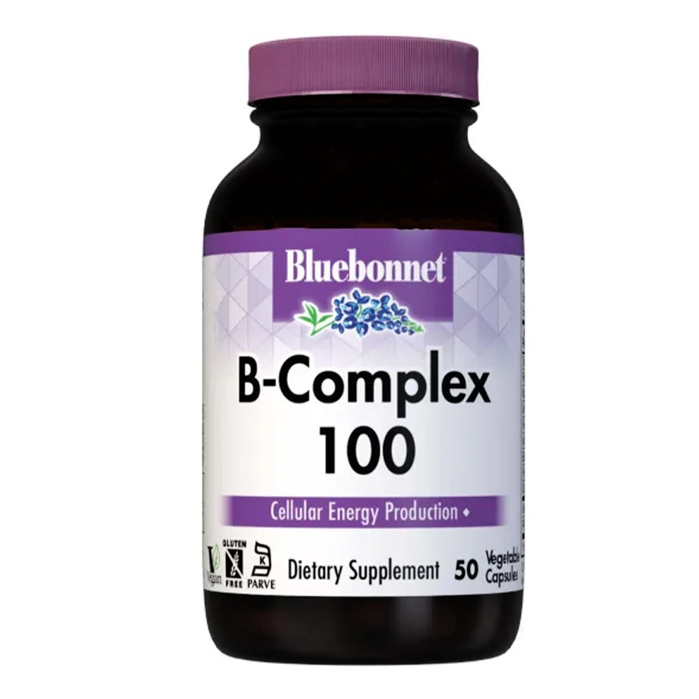 Bluebonnet B-Complex 100 Vitamin B Complex Supplement Capsules, Pack of 50's - Easy Pharmacy LLC